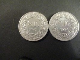 2 x 2.- Fr 1943 + 1944 Superbes pièces Top qualité