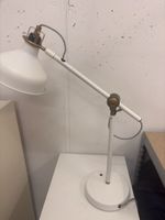 Tischlampe weiss Metall verstellbar gebraucht