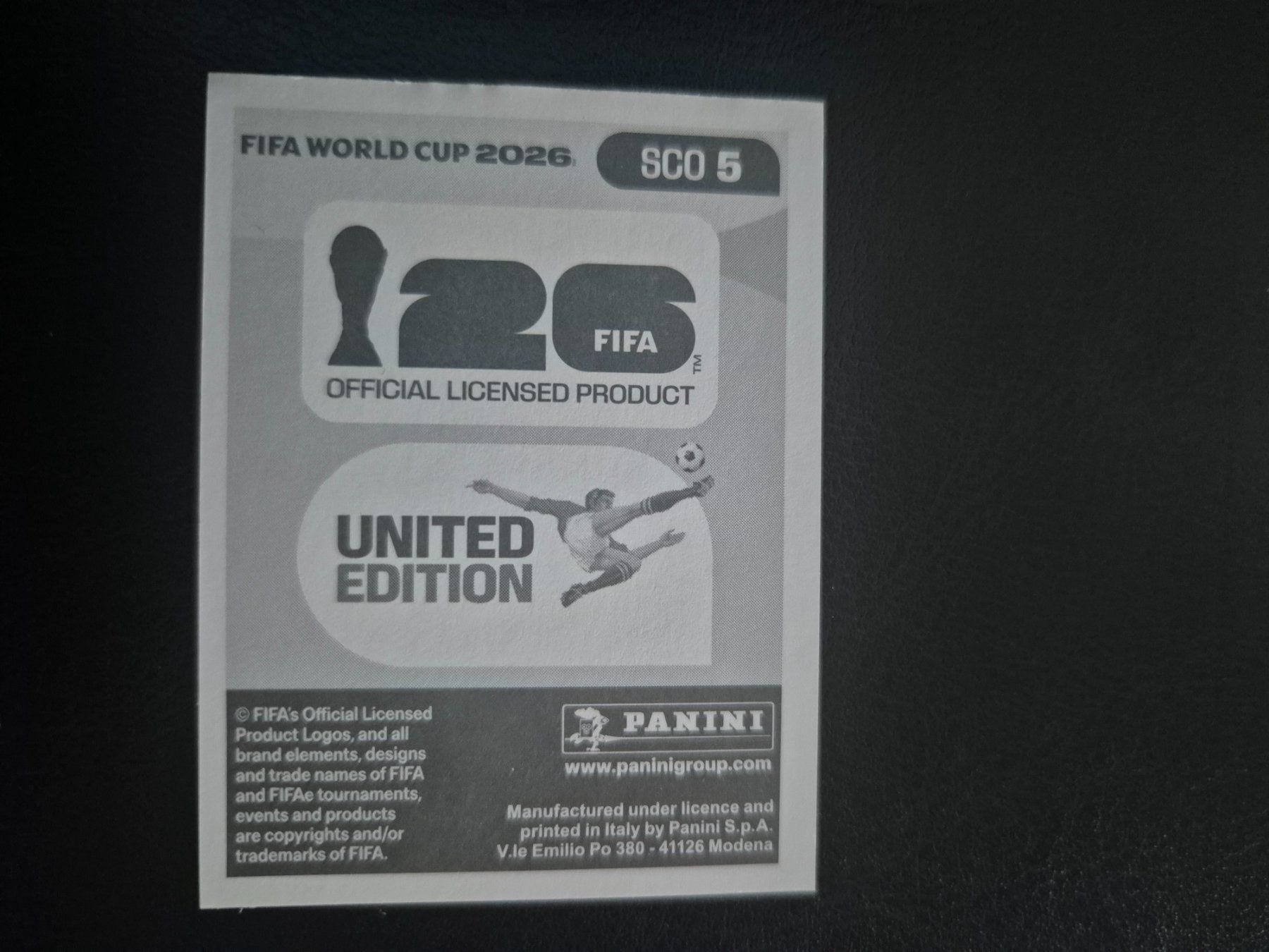 Panini Carte collezionabili: Panini WM 26 SCO 5 – Nuovo (secondo la descrizione) da Rorschacherberg venduto da AJ3108 1