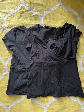 Zwei Still-T-Shirts, schwarz, M/L