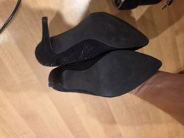 Schuhe Damen schwarz Grösse 38 mit Strass guter Zustand