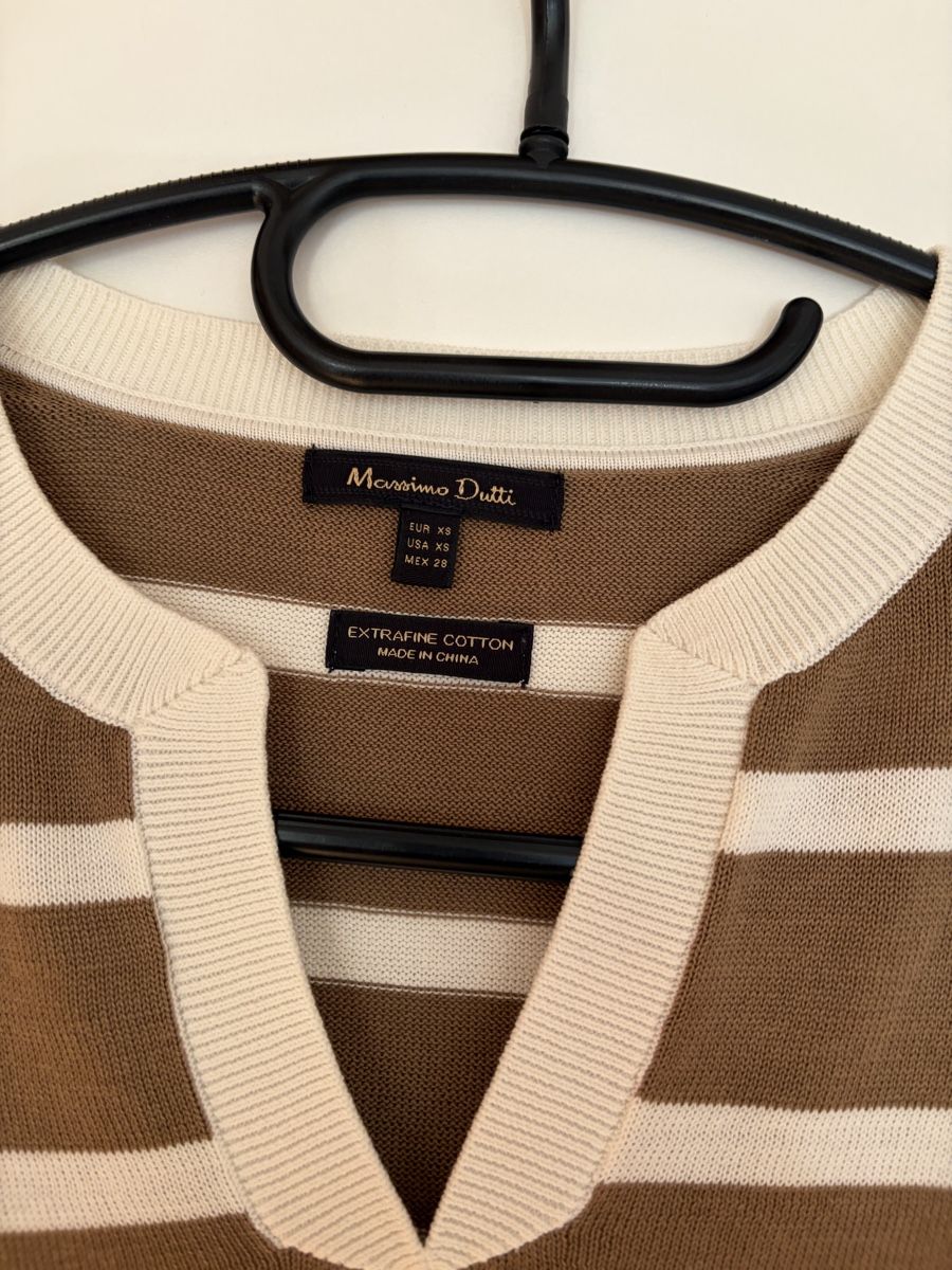 Massimo Dutti Maglioni & Felpe: Massimo Dutti Pullover gestreift braun weiss Grösse XS – Usato da Wädenswil venduto da Iana32 1