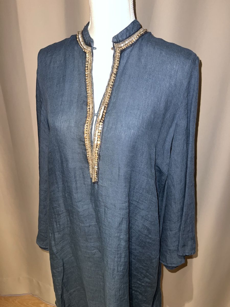 Vestiti: Leinenkleid mit Strass, Grösse 38 – Nuovo (secondo la descrizione) da Uetikon am See venduto da liah22 1