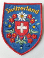 Vintage Badge Wappen Switzerland Blumen ST. GALLER STICKEREI