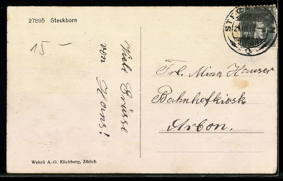 Cartoline postali: AK Steckborn, Uferpartie mit Schloss – Usato da Berlin venduto da bartko-reher 1