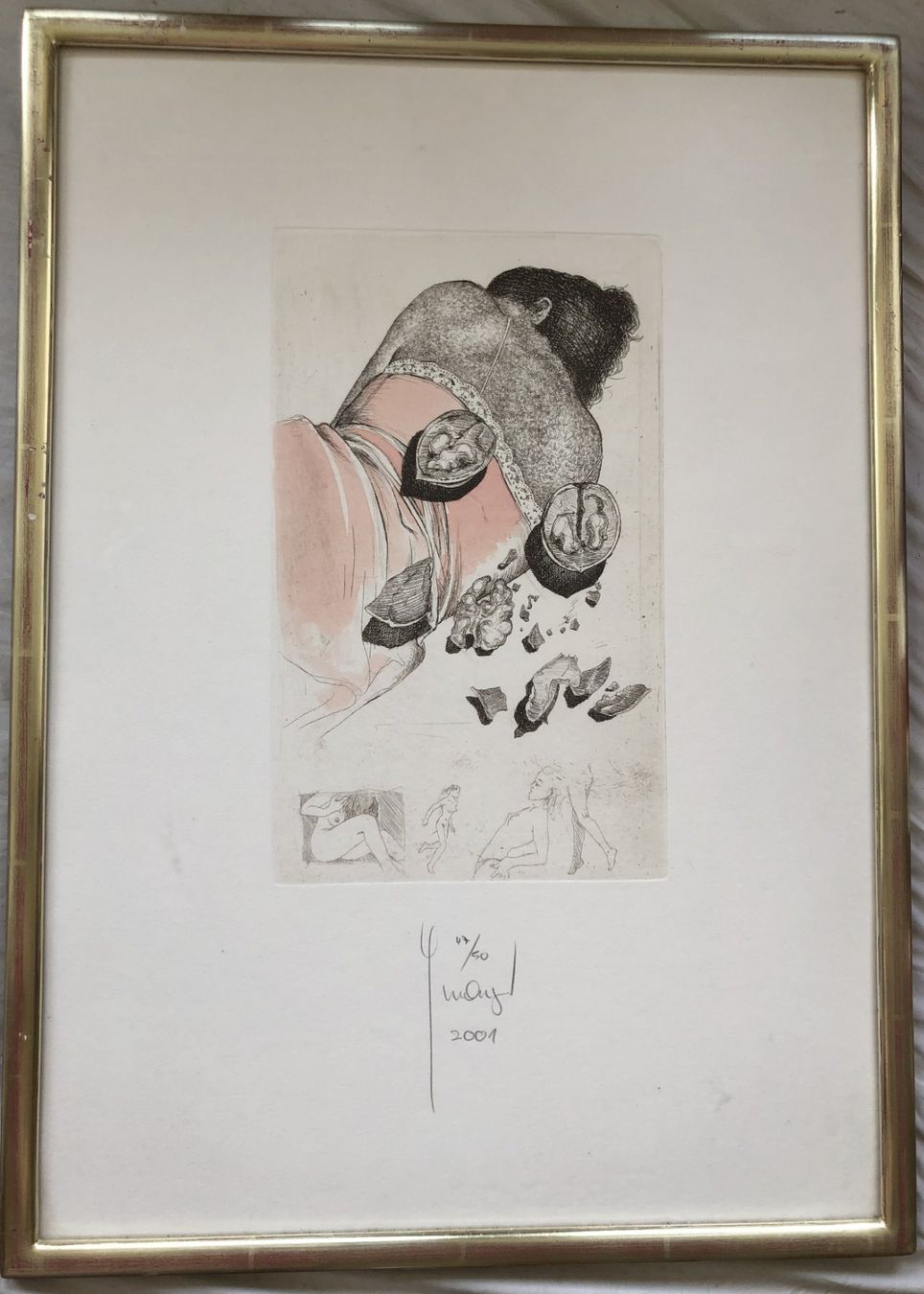 Tableaux: Original Farbradierung - Surrealer Akt - 2001 – D'occasion à Schaffhausen par durruti