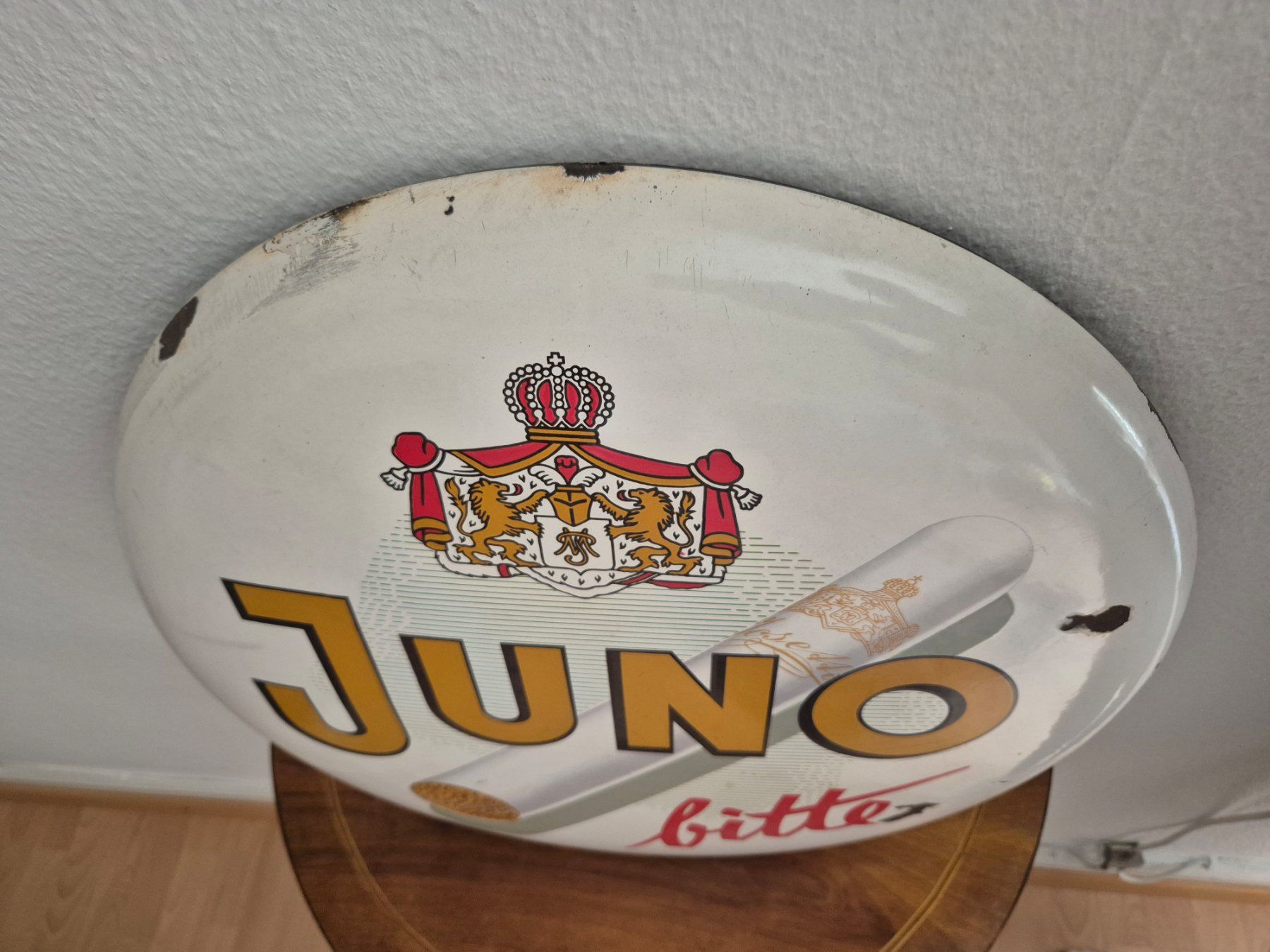 Schilder: Altes Emailschild Juno Zigaretten Emaille Schild Vintage – Gebraucht aus Schaffhausen von pfanis09 6