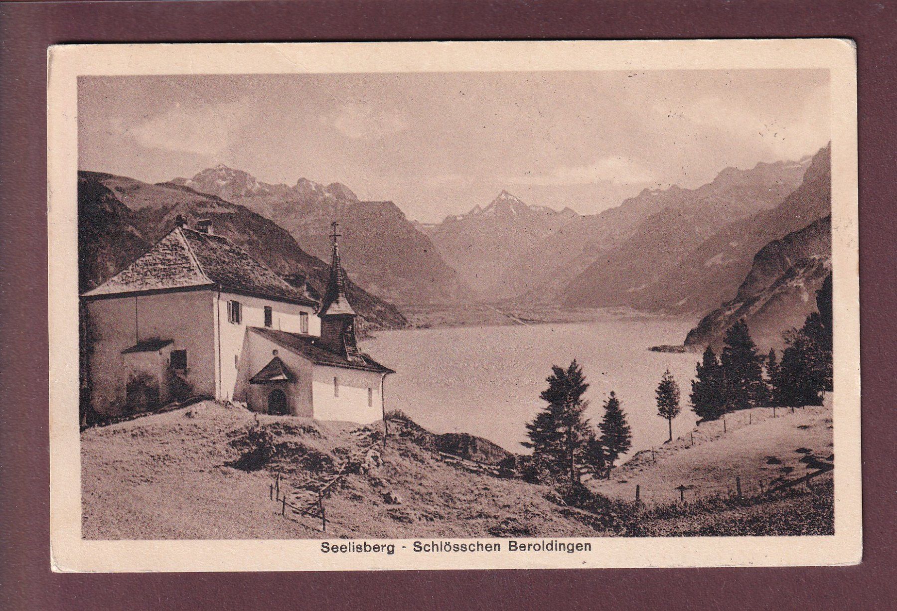 Cartoline postali: SEELISBERG - Schlösschen Beroldingen - 1918 – Usato da Pully venduto da nicecards