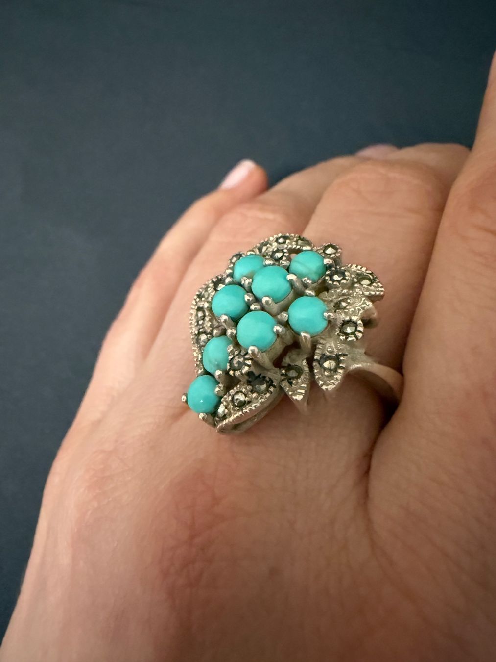 Bagues: Vintage Silber Ring mit Türkis 925 – D'occasion à Spiegel b. Bern par Rogger72 3