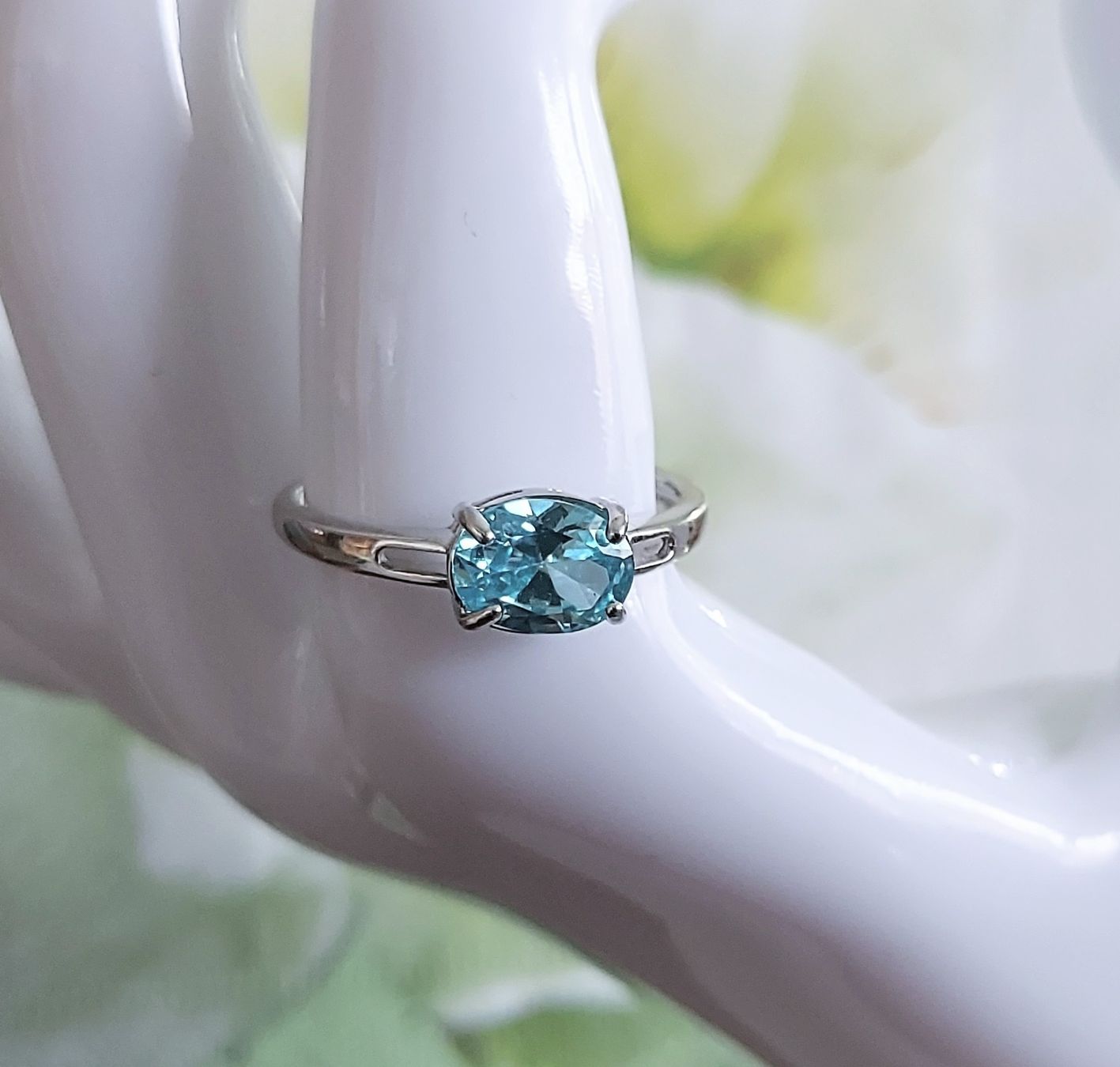 Anelli: 925 Silber Ring mit echtem Zirkon blèu – Nuovo (secondo la descrizione) da Ettenhausen TG venduto da CH2300 3