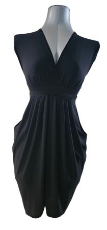 Elegantes Schwarzes Cocktail-/Etui-Kleid Gr. XS/S
