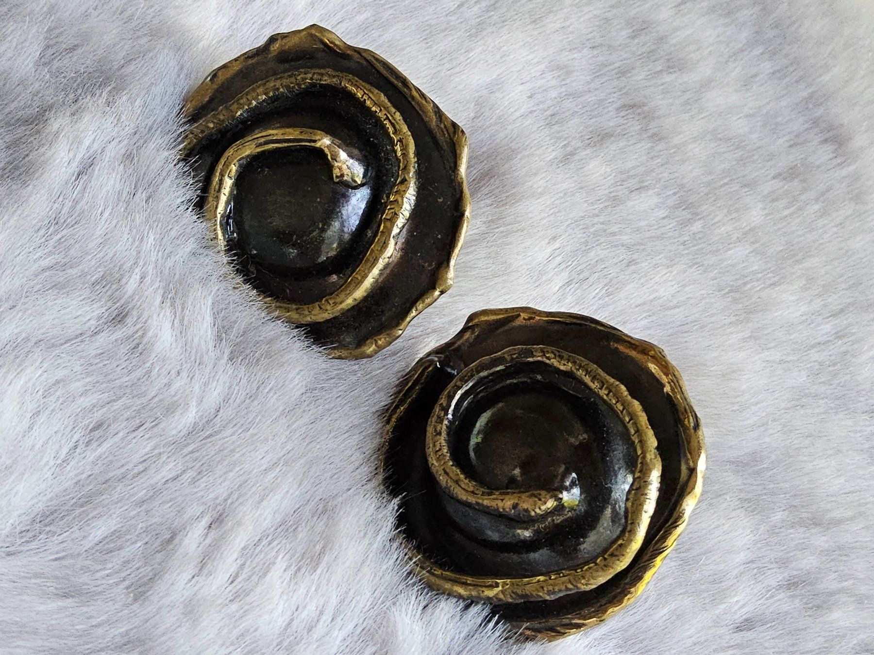 Orecchini pendenti & Orecchini a lobo: Vintage handmade Metall Ohrclips, – Usato da Zürich venduto da helsan 7