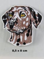 DALMATINERKOPF - Aufnäher - Aufbügler - Stickerei  8,5x8,5cm