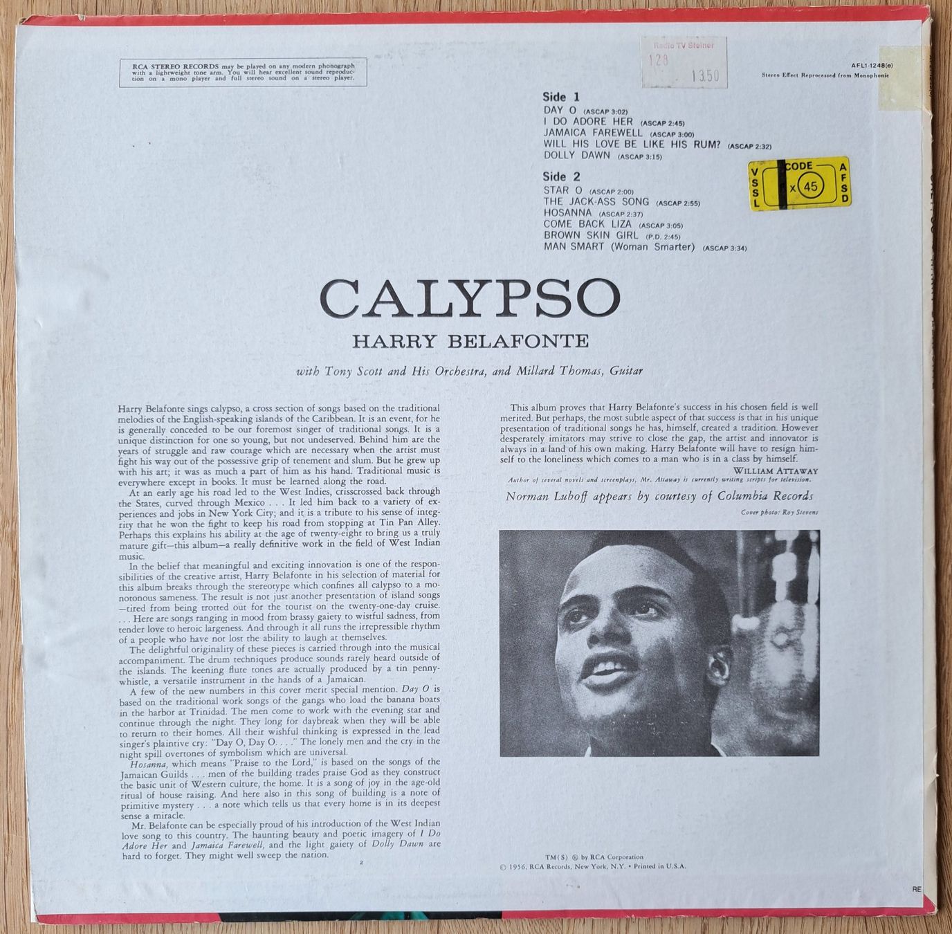 Schallplatten: Harry Belafonte - Calypso – Gebraucht aus Meggen von Ricardokoch 1