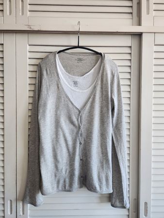 Majestic Paris cardigan NEUF gris avec t-shirt