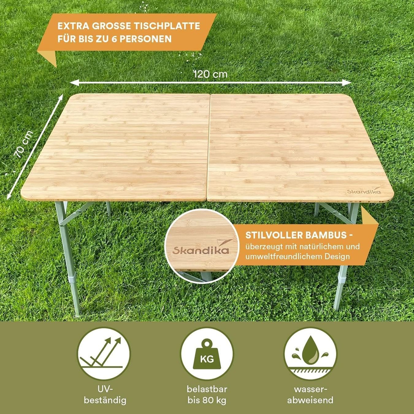 Tavoli da giardino: Skandika Campingtisch Tolja – Nuovo e nell'imballaggio originale da Bottighofen venduto da zaap 1
