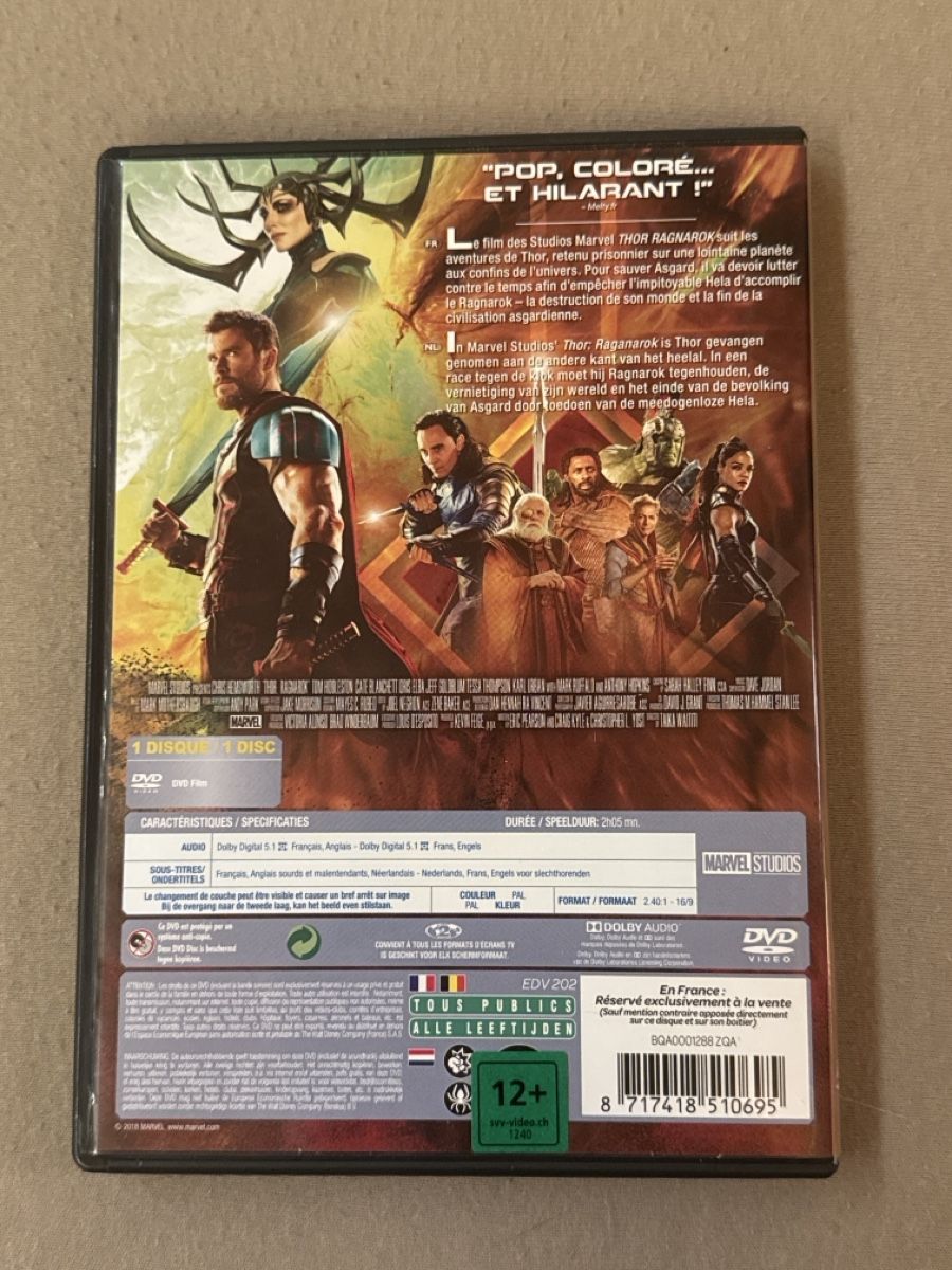 Tous les DVDs: Thor Ragnarok DVD – Neuf (Voir description) à Reconvilier par cat_7vnz 1