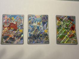 3 Pokemon Karten Fuecoco Quaxly Sprigatito Set neu