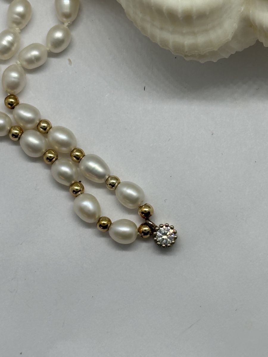 Catenine: Perlenkette 45 cm vergoldet – Nuovo e nell'imballaggio originale da Niederglatt ZH venduto da Silberschmuck-design 2