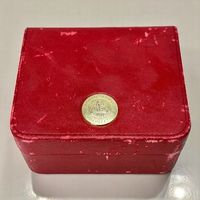 Boîte à montre écrin Omega d'origine vintage, cuir rouge