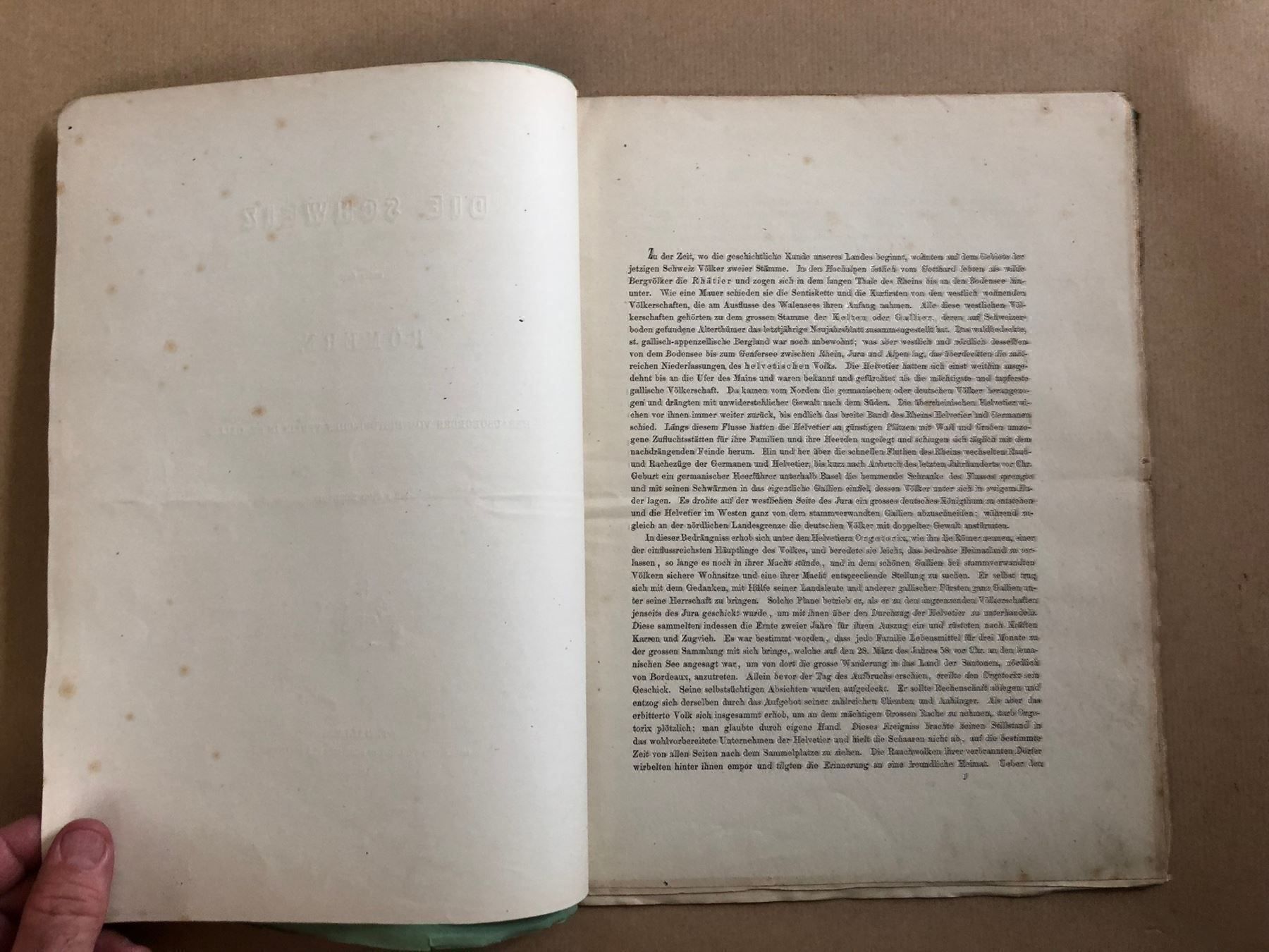 Libri: Die Schweiz unter den Römern. 1862 – Usato da Zürich venduto da allp 2