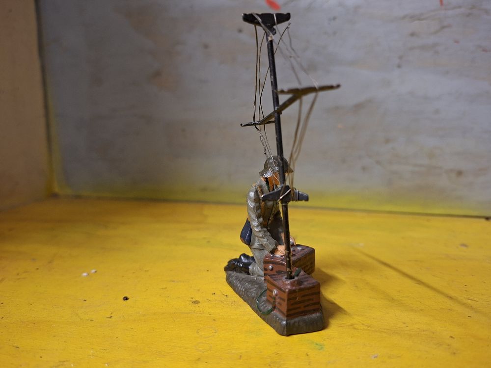 Figurine Ancienne Elastolin – Le Roi Léopold à Cheval, Série LINEOL Par Confalonieri