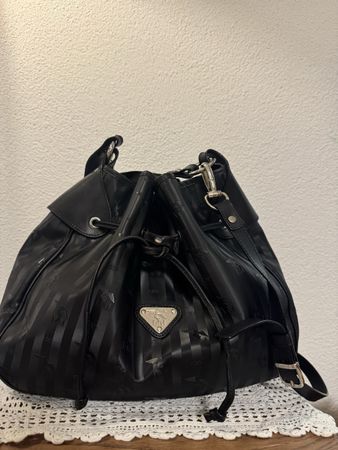 Maison Mollerus Schultertasche / Beuteltasche Schwarz