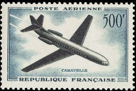 Frankreich 1957, Caravelle 500f, postfrisch
