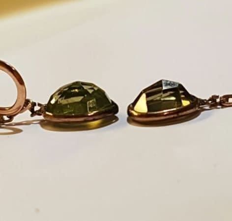 Orecchini pendenti & Orecchini a lobo: Goldohrhänger Peridot Neupr.Fr.680.- – Usato da Unterägeri venduto da Altgoldschmuck 5