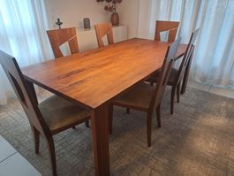 Esszimmerstühle 6 Stück Massivholz
