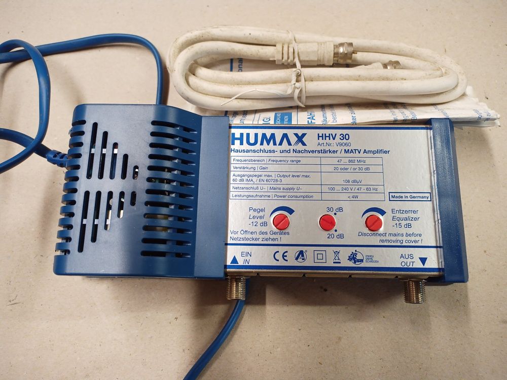 Humax HHV 30 dB Kaufen Ricardo Nachverstärker auf 