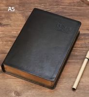 Notizbuch Schwarz mit Lesezeichen 