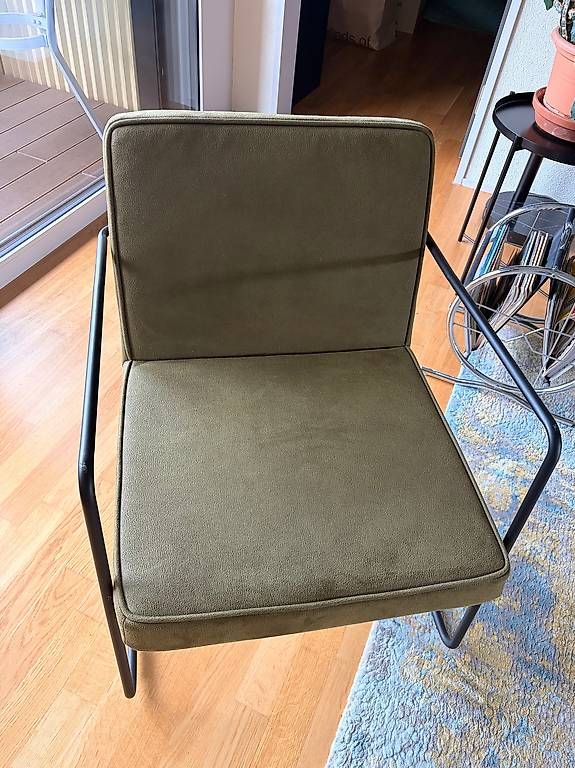 Poltrone: Olivgrüner Design-Sessel – Nuovo e nell'imballaggio originale da Schlieren venduto da fio_7ltb