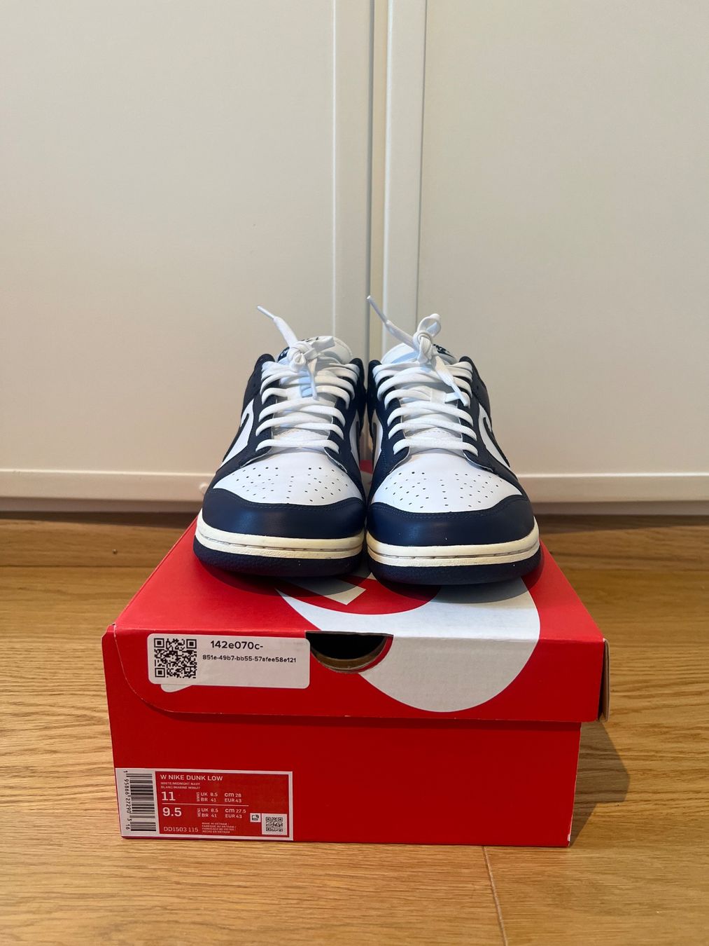 Nike Scarpe da uomo: W Nike Dunk Low White/Midnight Navy – Usato da Riehen venduto da fab_tds9 1