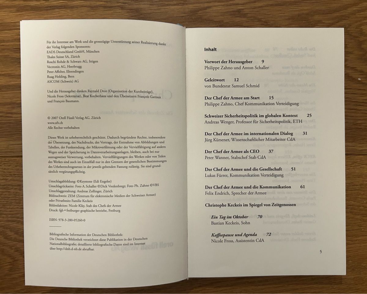 Libri: Christophe Keckeis - Die Zukunft der Schweizer Armee! – Nuovo (secondo la descrizione) da Geuensee venduto da M1812 2