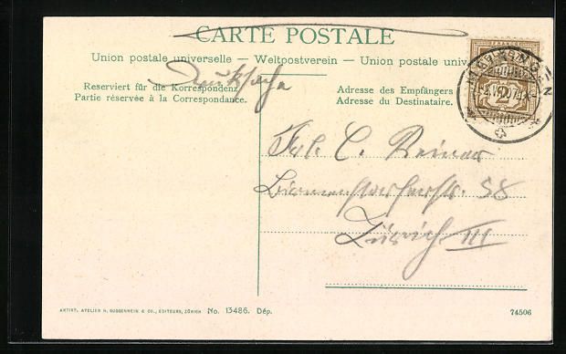 Cartoline postali: Meiringen, Generalansicht mit Weil und W – Usato da Berlin venduto da bartko-reher 1