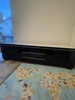 Sideboard schwarz weiss Glanzlack mit Schubladen L180cm