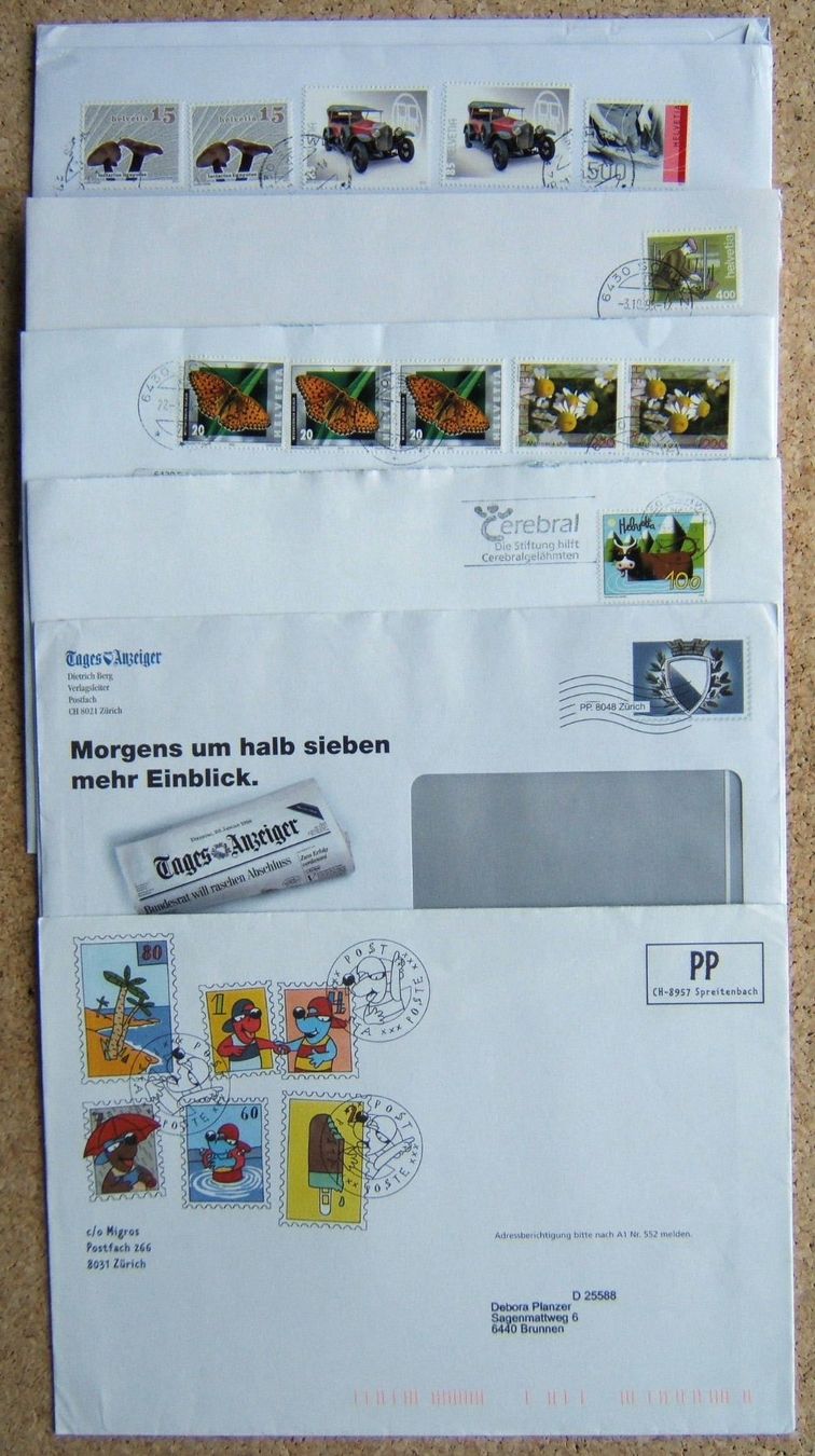 Alle Briefmarken: SCHWEIZ LOT BRIEFE (C) – Gebraucht aus Brunnen von Nonne04 1