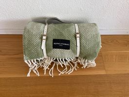 Wool picnic blanket, Heating & Plumbing, ca. 140 x 160 cm