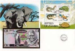 Grosser Banknotenbrief  Zambia
