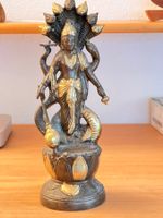 Vishnu Figur mit Shesha – vermutlich Bronze, massiv, 2.3 kg