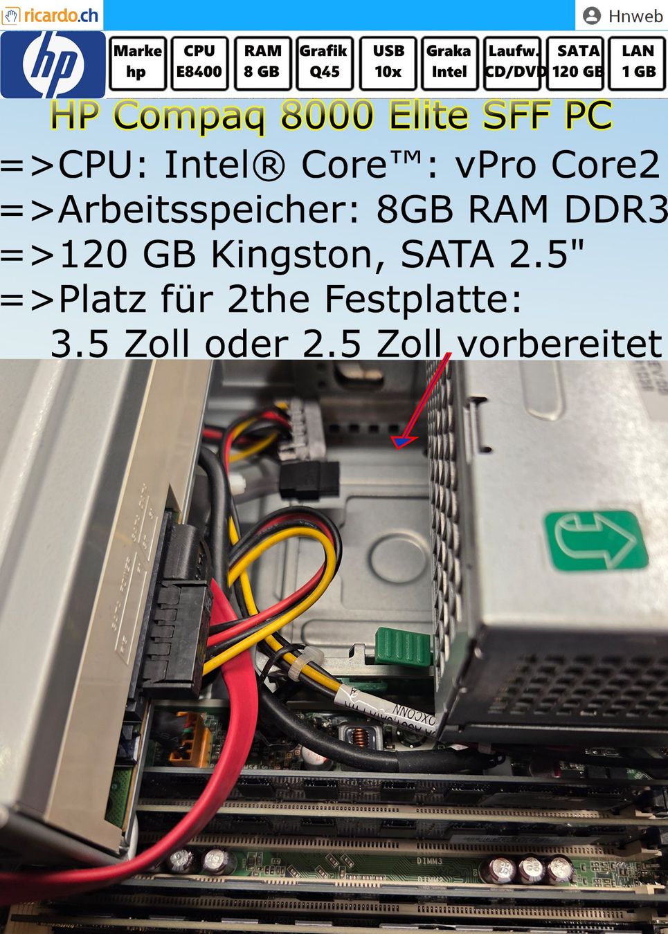 Hewlett Packard PCs: PC HP Compaq 8000 Elite SFF PC – D'occasion à Kaisten par Hnweb 5