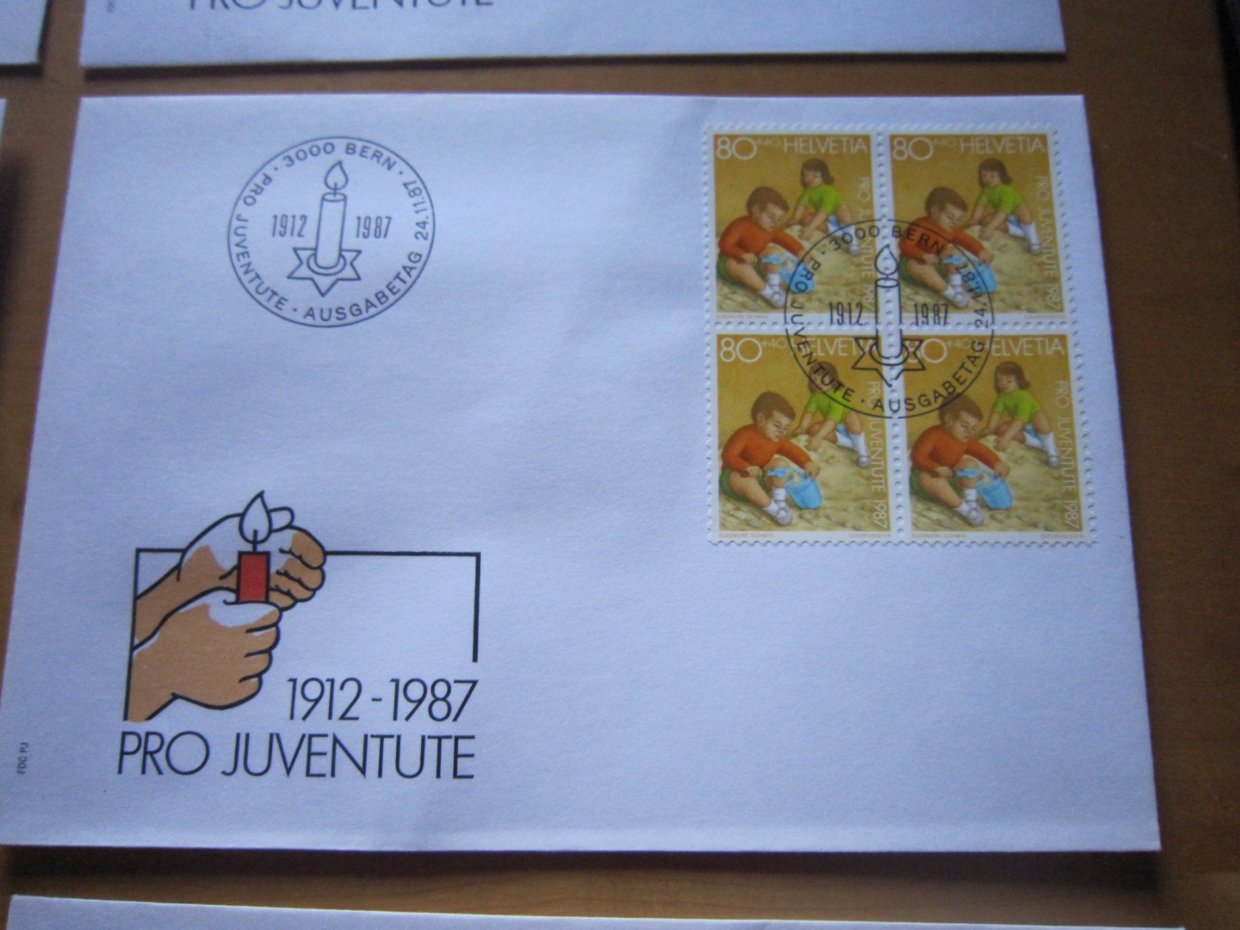Tutti i francobolli: PJ 1987 FDC Serie ud 4er – Usato da Gordola venduto da Polentaefung 6