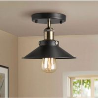 E27 Deckenlampe Hängeleuchte Schwarz Met