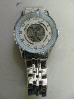 Automatische Armbanduhr Marke GOER mit Sichtuhrwerk Chrom