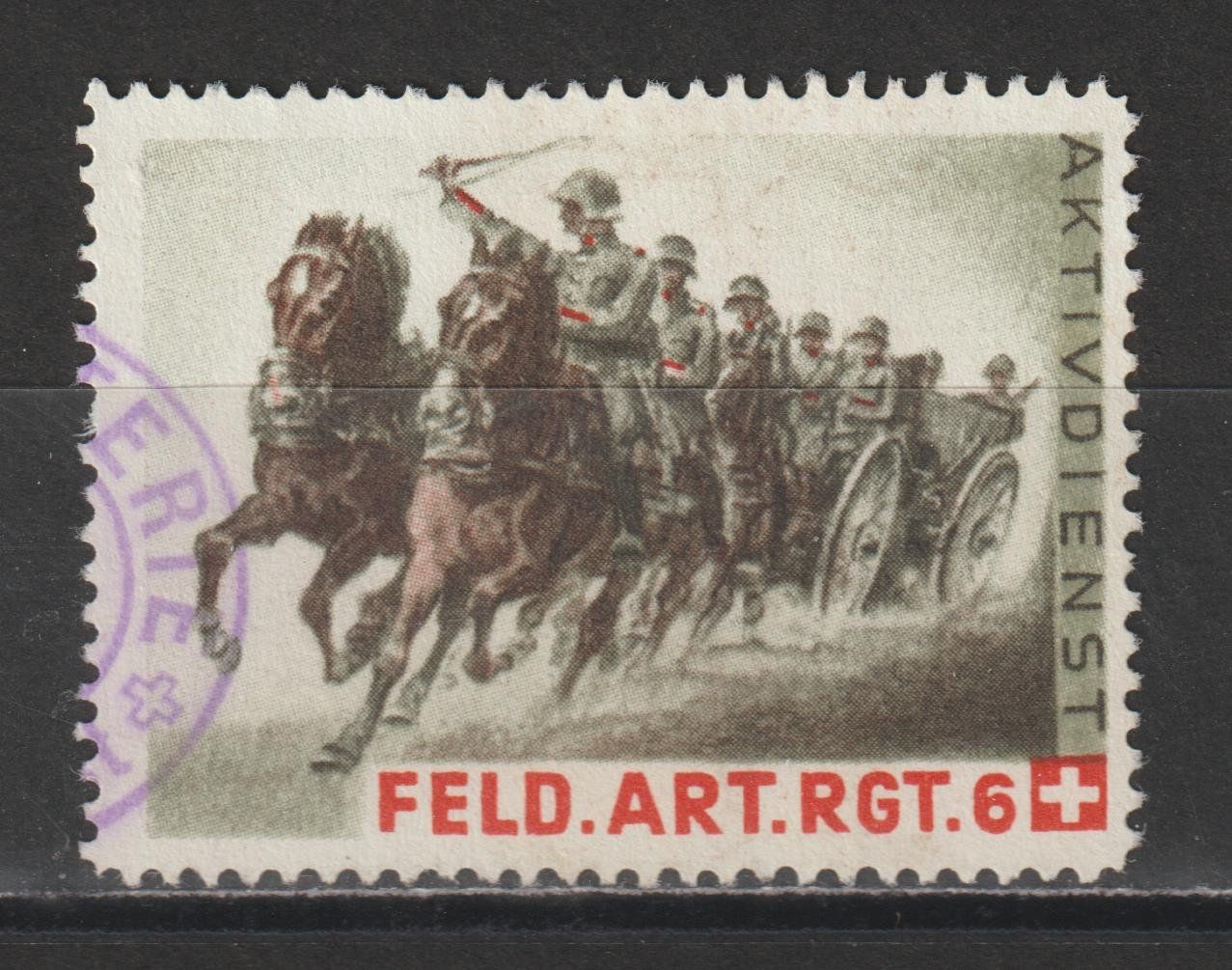 Alle Briefmarken: Artillerie Nr. 59a/1 o – Gebraucht aus Siebnen von Fstaehli