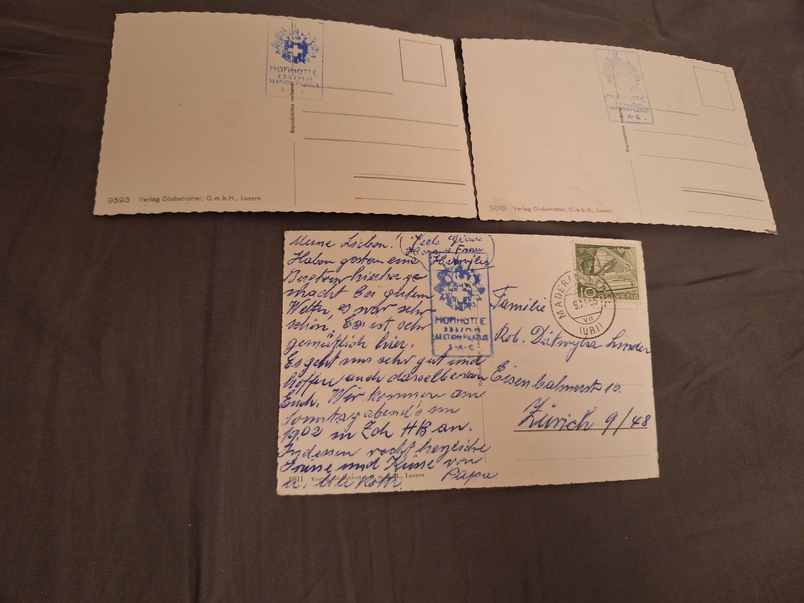 Cartoline postali: 3 alte Ansichtskarten SAC – Usato da Schaffhausen venduto da RicardoSchaffhausen 1