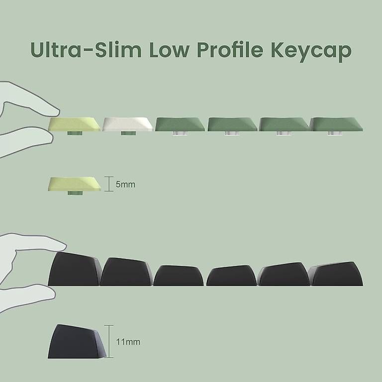 Tastiere: Low Profile Keycaps Grün – Nuovo (secondo la descrizione) da Heimberg venduto da Arcsaber 3