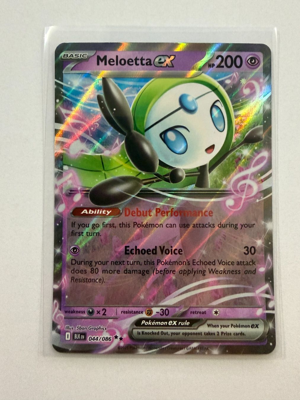 Pokémon Sammelbilder & Trading cards: Pokemon Meloetta EX 044/086 Black Bolt EN – Neu (gemäss Beschreibung) aus Weingarten-Kalthäusern von McGmavlo