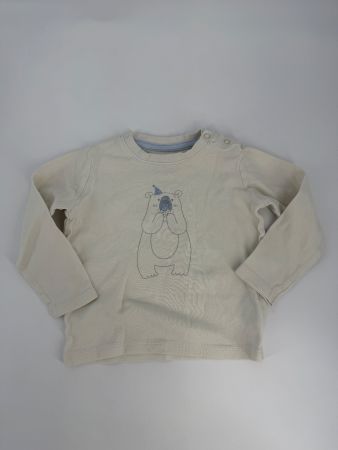 Langarmshirt mit Bär Motiv Gr. 86/92 von lupilu